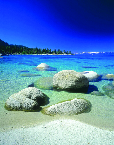 Big rocks on a beach